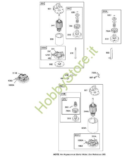 G - Dispositivi di avviamento elettrici B&S - 28 €¦ 28M707-1194-E1 brand Stihl